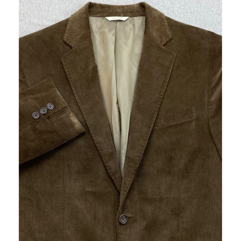 Banana Republic Blazer Mens 42R Brown Cotton Cashmere Blend Corduroy Lined